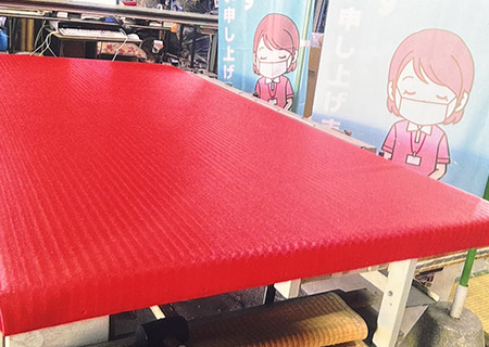 リサイクル柔道畳(レッド)を導入 Judo tatami
